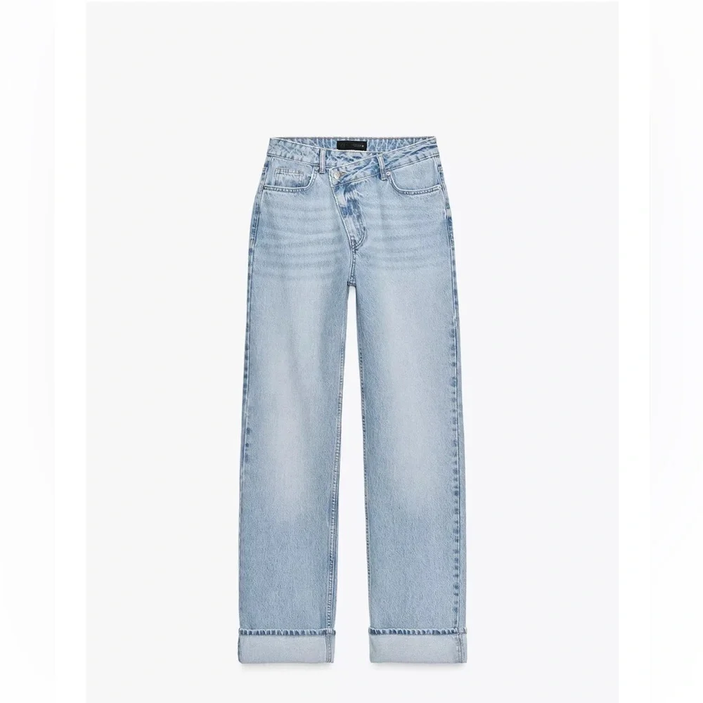 VIRAL NEW ZARA LIGHT JEAN CROSSOVER HIGH SIZE USA 8 /EUR 40